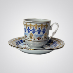 Porselen Kahve Fincan Takımı (Dekorlu)