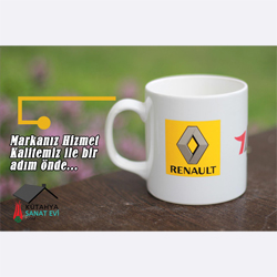 Renault Seramik Kupa Bardak (Logo Baskılı)
