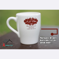 Zafer Obuz Cafe&Restorant Seramik Kupa Bardak (Logo Baskılı)