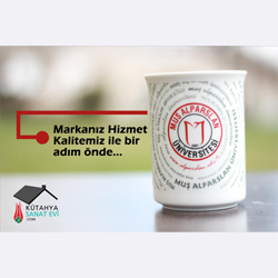 Muş Alparslan Üniversitesi Porselen Kupa Bardak 01 (Logo Baskılı)