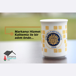 Ankara Üniversitesi Porselen Kupa Bardak 07 (Logo Baskılı)