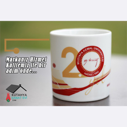 Mustafa Kemal Üniversitesi Porselen Kupa Bardak 08 (Logo Baskılı)
