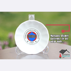 Fenerbahçeliler Derneği Acem El Yapımı Çay Tabağı (Logo Baskılı) 