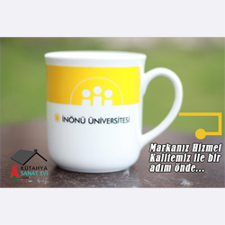 İnönü Üniversitesi Porselen Kupa Bardak 27 (Logo Baskılı)