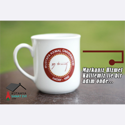 Mustafa Kemal Üniversitesi Porselen Kupa Bardak 34 (Logo Baskılı)