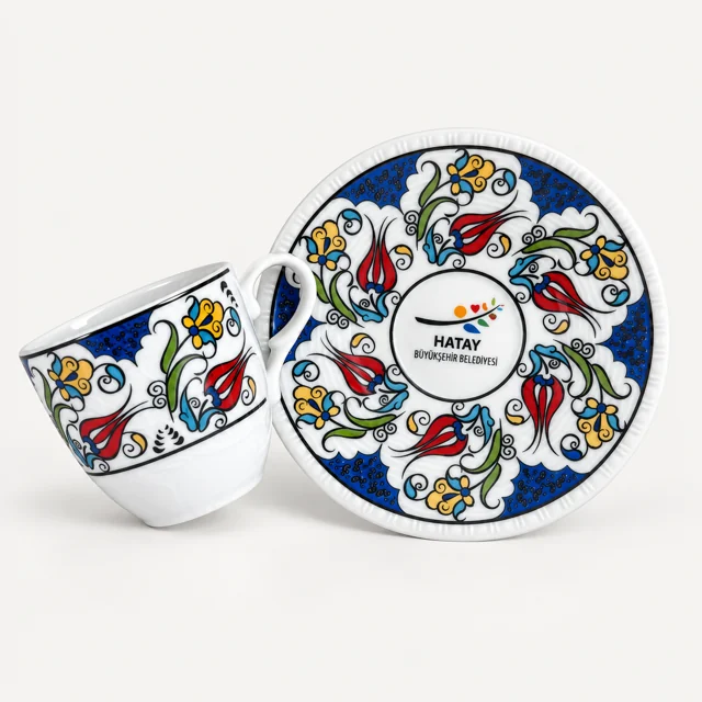 Kurumsal serigrafi baskılı porselen çalışma örneği 1